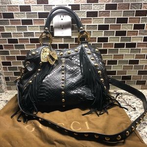 New Gucci Babouska Python Hobo/Crossbody Strap